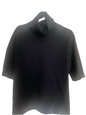 Zara Turtleneck Short Sleeve T Shirt Womens M Minimalist Quiet Luxury.   Bb